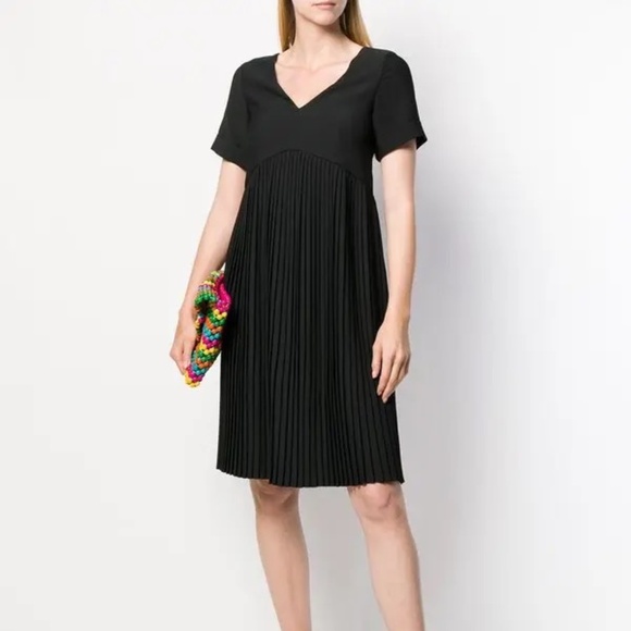NWT Kenzo Paris Pleated Dress in Black, Women's Size XS / 34 - Picture 3 of 11